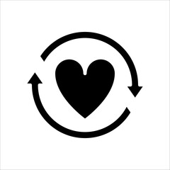 Solid vector icon for heart transplant which can be used various design projects.