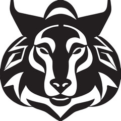 animal head vector black and white