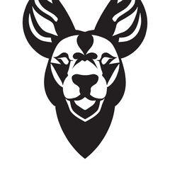 animal head vector black and white