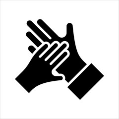 Solid vector icon for interaction which can be used various design projects.