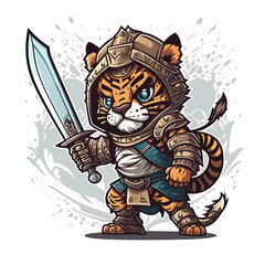 Tiger Warrior! Join the fight with this fierce tiger warrior and defend the realm!