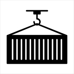 Solid vector icon for container box which can be used various design projects.