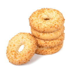 butter cookies isolated on white background