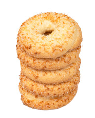 butter cookies isolated on white background