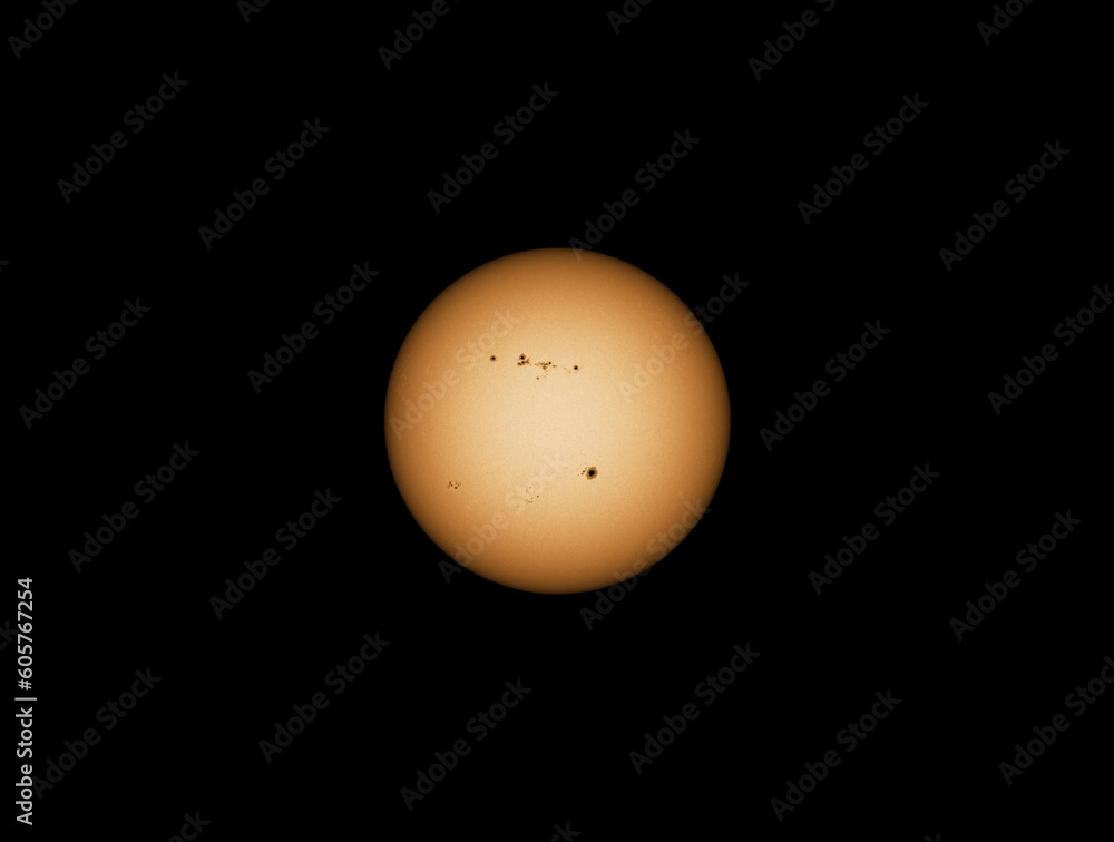 Wall mural suns surface with sunspots on 24th of may 2023
