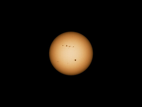 Suns surface with sunspots on 24th of May 2023