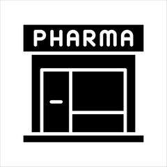 Solid vector icon for pharmacy which can be used various design projects.