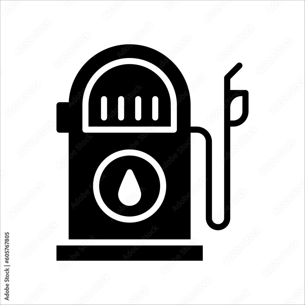 Poster solid vector icon for fossil fuel which can be used various design projects.