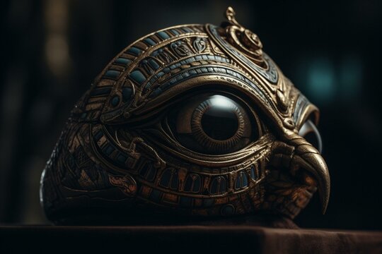 An image depicting the Egyptian god Horus' eye. Generative AI