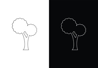 Tree logo icon design. Garden plant natural symbols template. Tree of life branches,  business sign collection. Vector illustration.