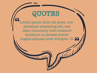 Hand Drawn Quote Bubble decorated in Colors