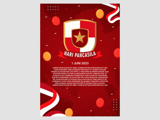 Indonesian Pancasila Day Poster Template, to Celebrate the Festival