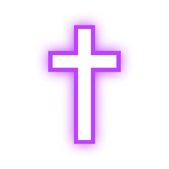 Obraz premium neon holy cross