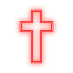 Obraz premium neon holy cross
