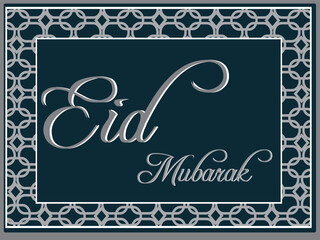 Eid Mubarak Creative shape design vector. Eid Mubarak Vector Design. Eid Mubarak design with creative design ornament.