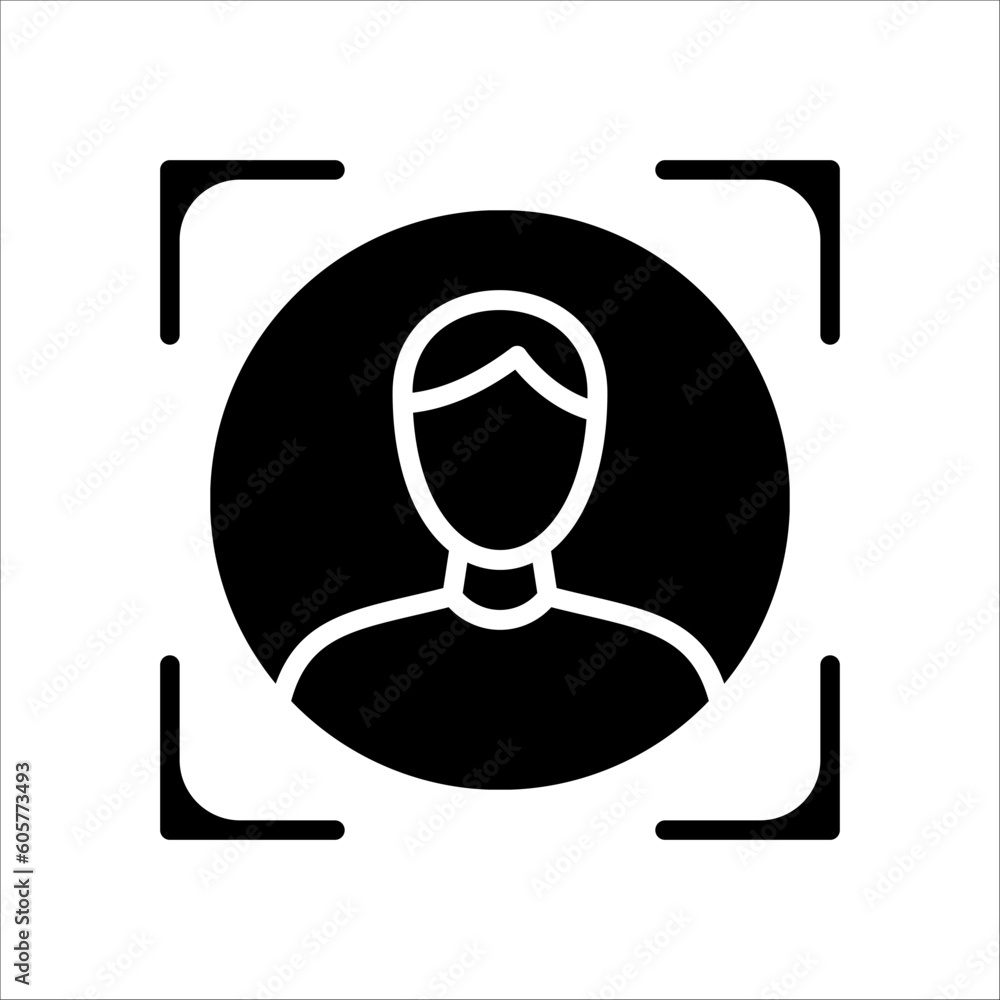 Poster solid vector icon for avatar which can be used various design projects.