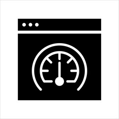 Solid vector icon for speed test which can be used various design projects.