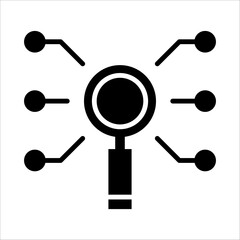 Solid vector icon for search engine which can be used various design projects.