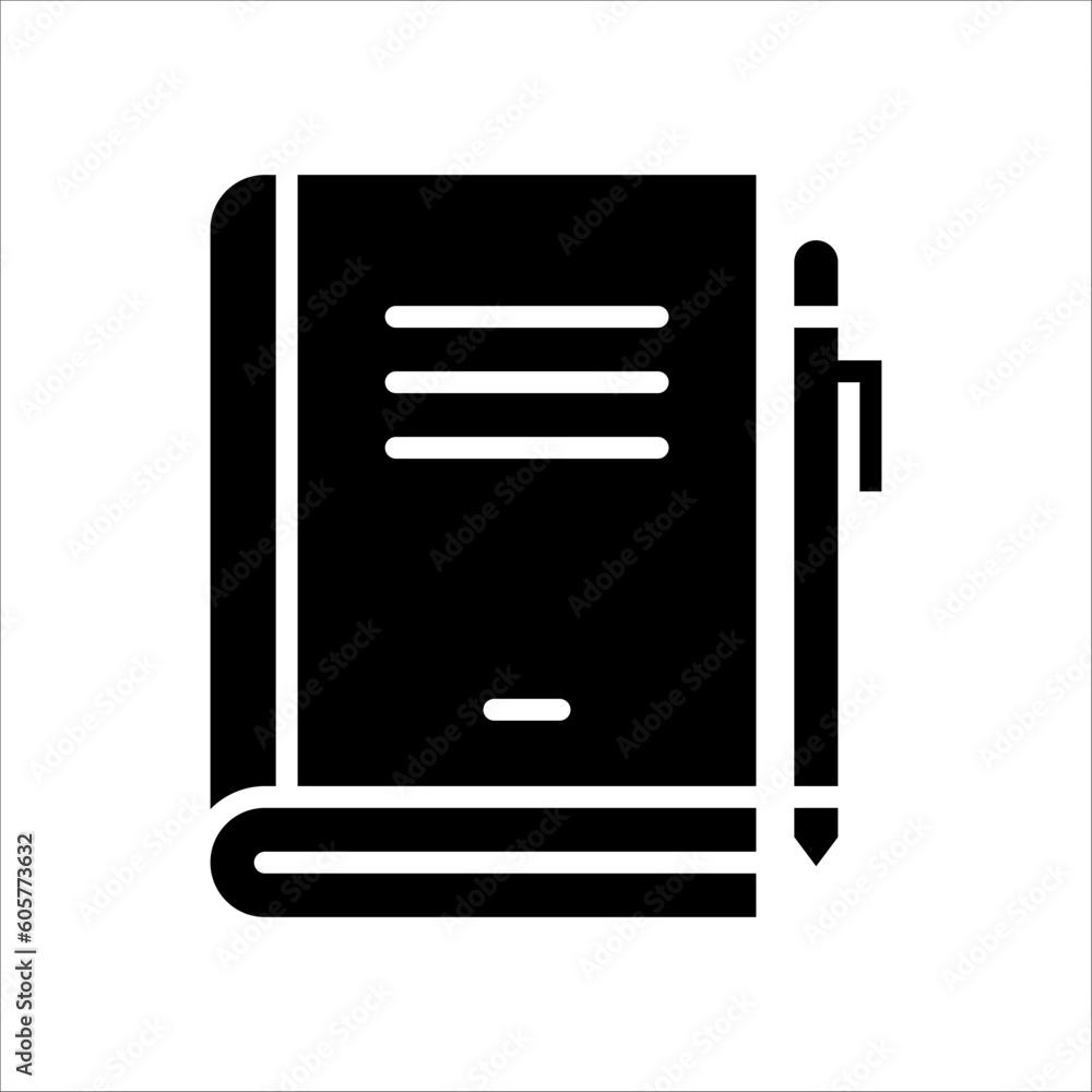 Poster solid vector icon for reading which can be used various design projects.