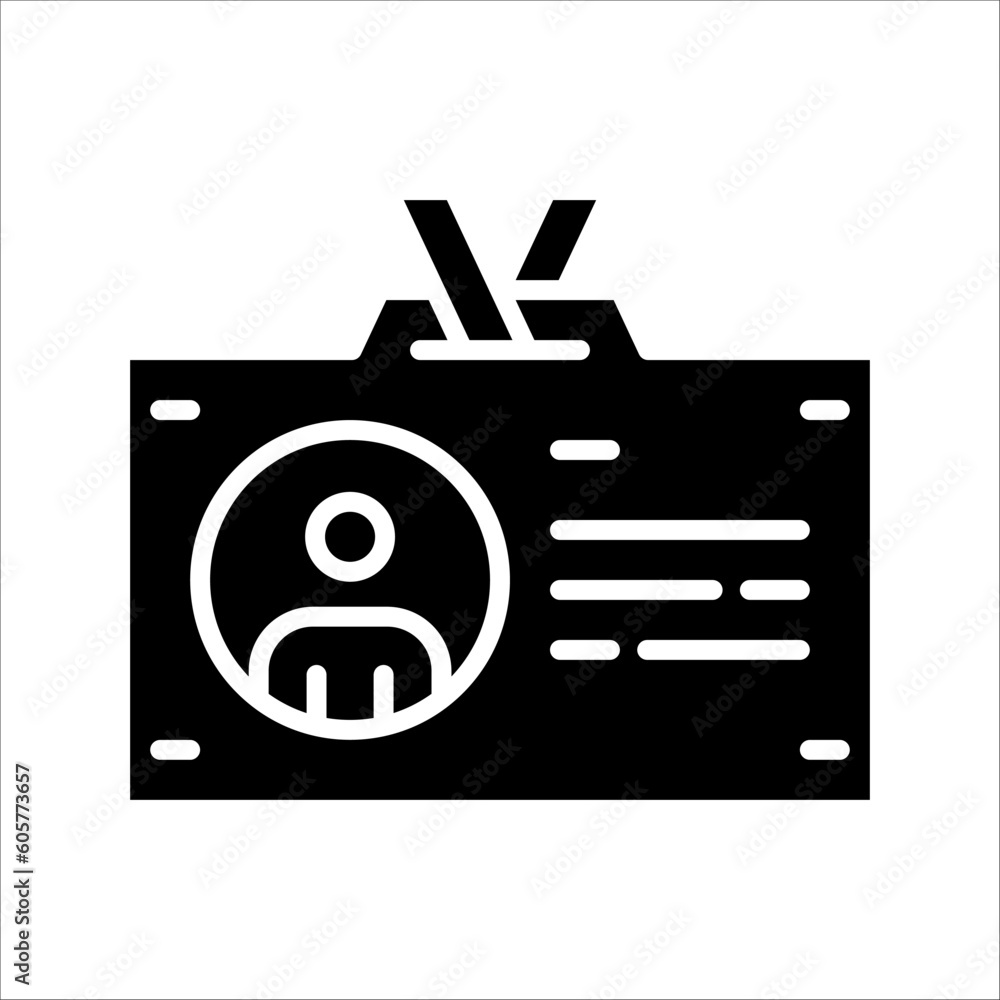Aufkleber solid vector icon for identity which can be used various design projects.