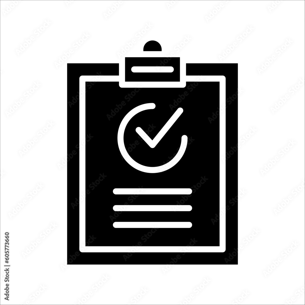 Poster solid vector icon for checking which can be used various design projects.