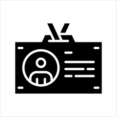 Solid vector icon for identity which can be used various design projects.