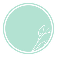 floral pastel circle sign
