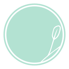 floral pastel circle sign