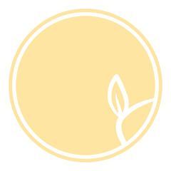 floral pastel circle sign