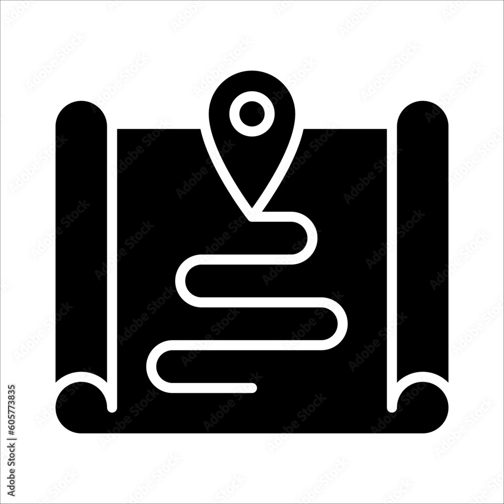 Poster solid vector icon for navigation which can be used various design projects.