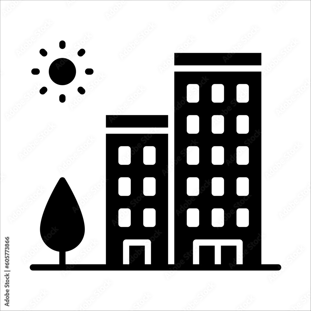 Poster solid vector icon for housing which can be used various design projects.