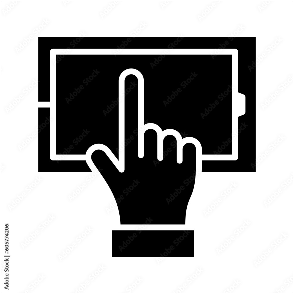 Poster solid vector icon for touchscreen which can be used various design projects.