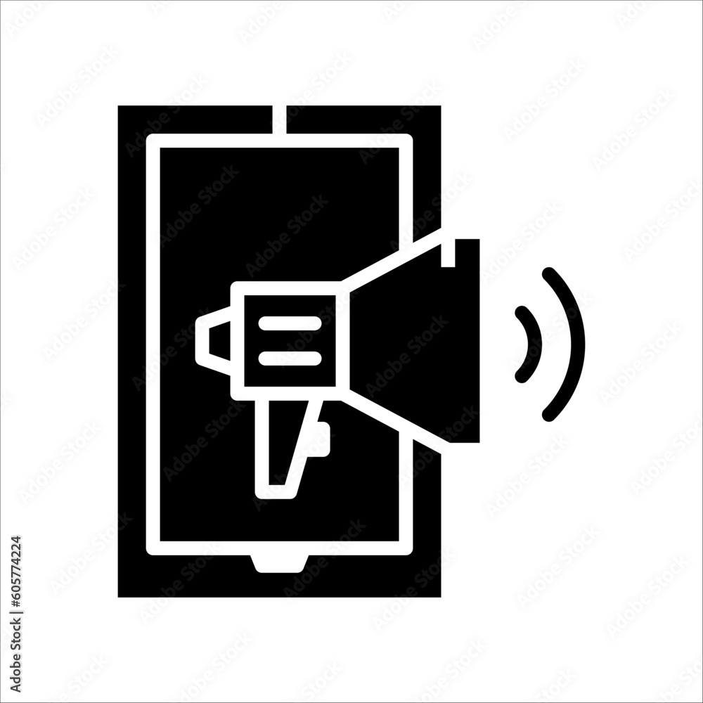 Aufkleber solid vector icon for announcement which can be used various design projects.