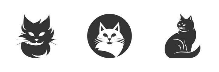 Cat logo. Simple vector illustration.