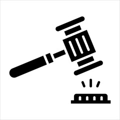 Solid vector icon for judgement which can be used various design projects.
