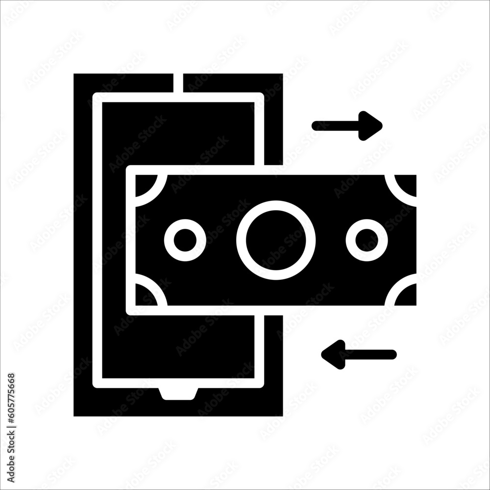 Poster solid vector icon for mobile banking which can be used various design projects.