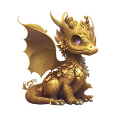 Fototapeta premium Gold Dragon