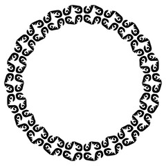 art flower circle frame