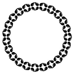 art flower circle frame