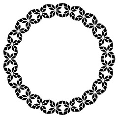 art flower circle frame