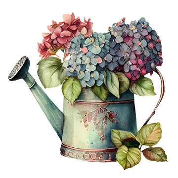 watercolor hydrangea