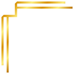 Obraz premium gold line corner edge