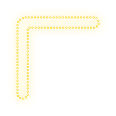 neon dashed corner edge