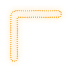 neon dashed corner edge