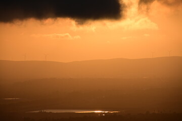 sunrise over the city