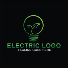 Eco energy icon logo, eco logo, energy pack , Light logo , Bulb logo , green logo