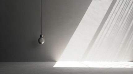 Light ackground image in gray tones with minimalist design of lights and shadows for product presentation or other creative purposes