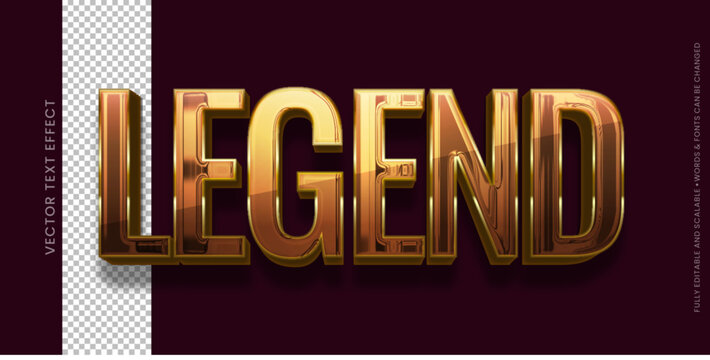 Legend text editable 3d style text tittle