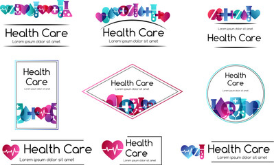 Health care design collection. Medical vector illustration.