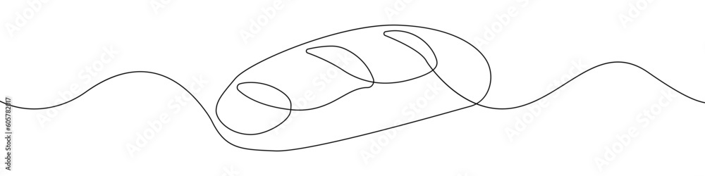 Poster loaf icon line continuous drawing vector. one line loaf icon vector background. loaf icon. continuou